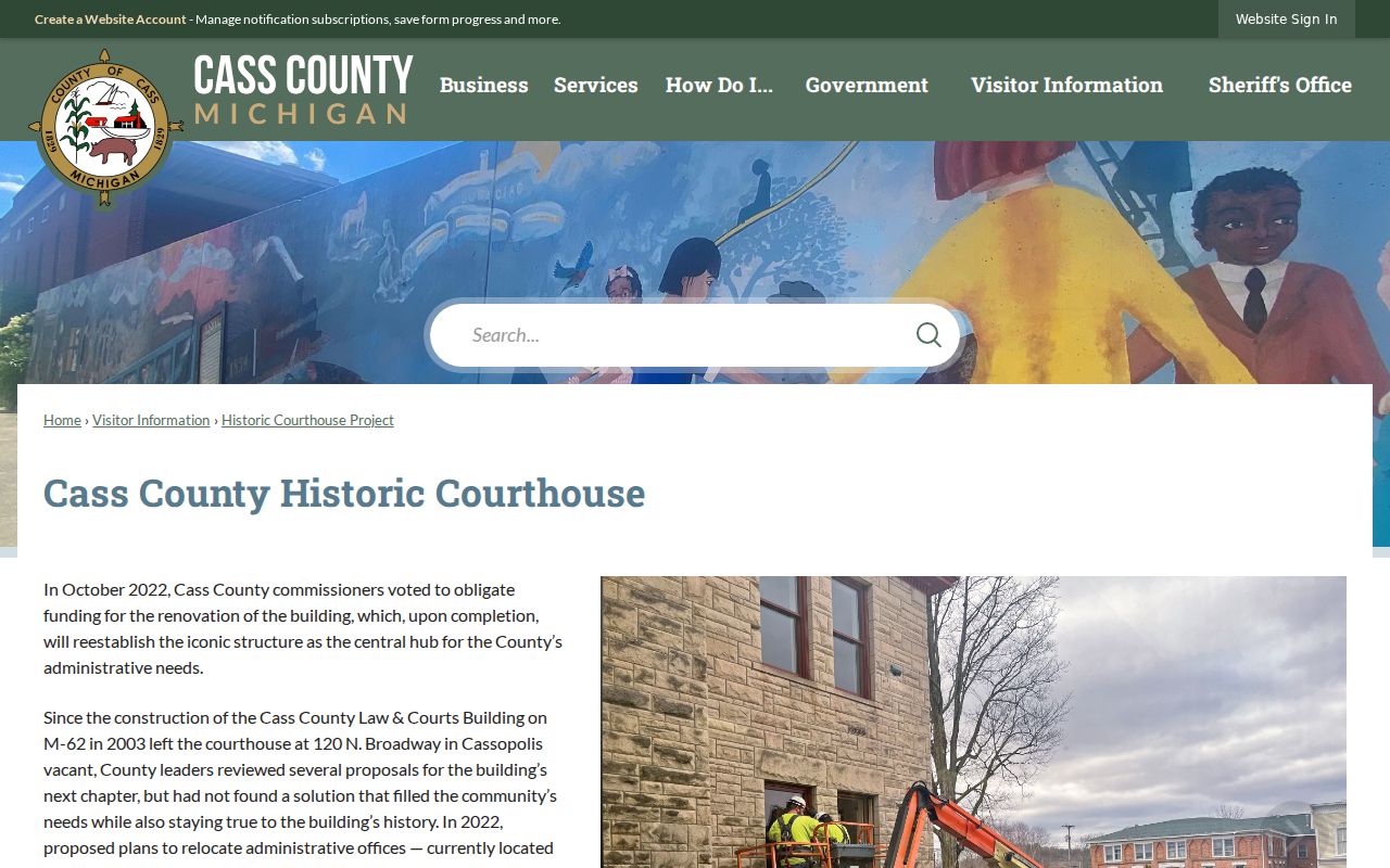 Cass County court docket historical courthouse context